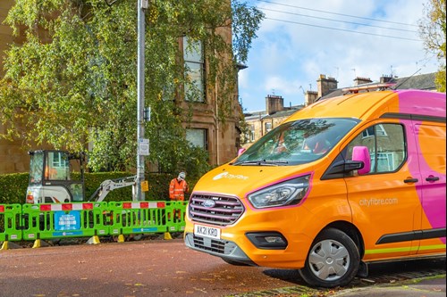 Car With CityFibre Logo